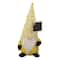 Northlight; 10" Yellow Gingham Hat Springtime Gnome with Chalk Board; Category:Spring Tabletop Decor; Image:2